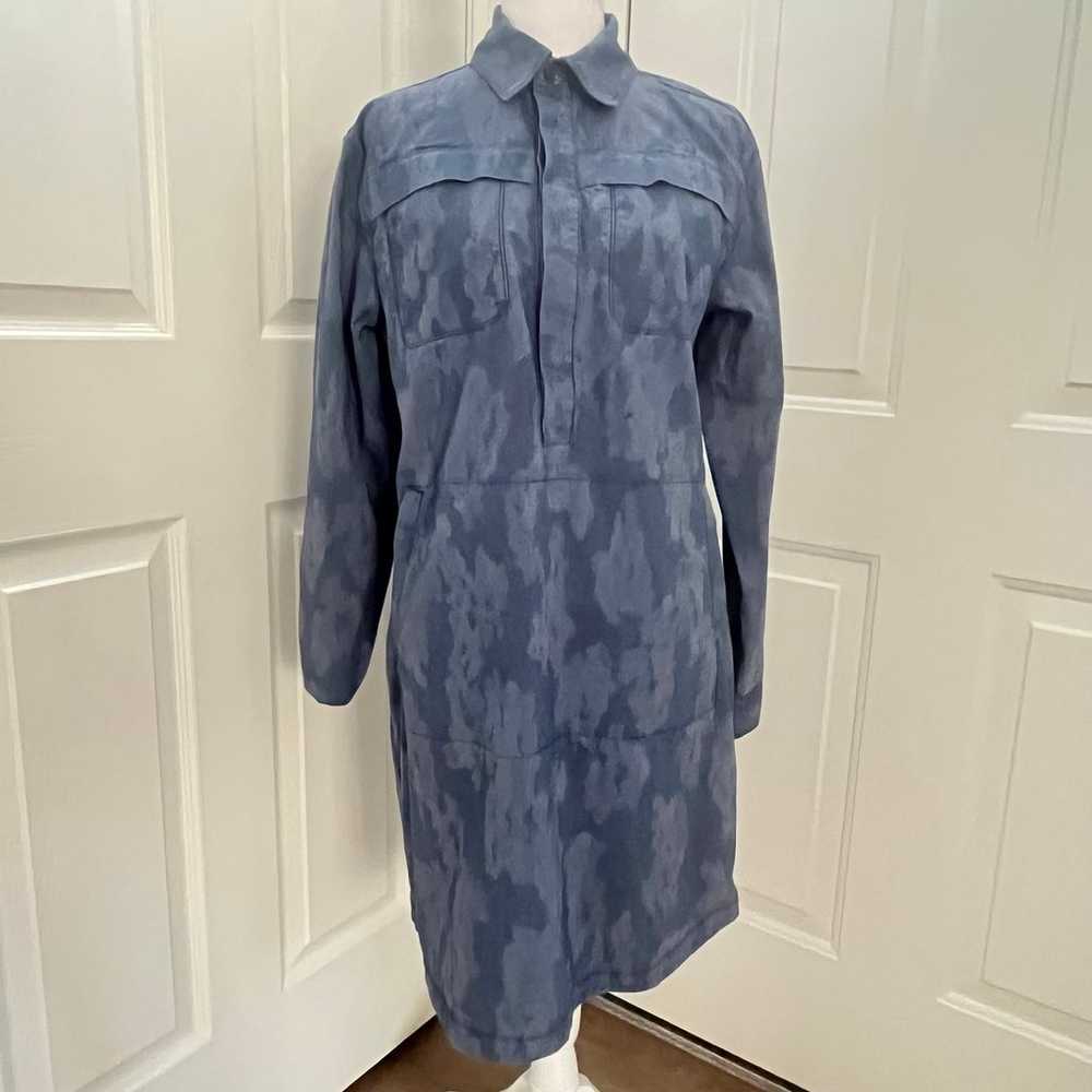 Title Nine Shirt Dress Women M Blue Wren Miku Uti… - image 1