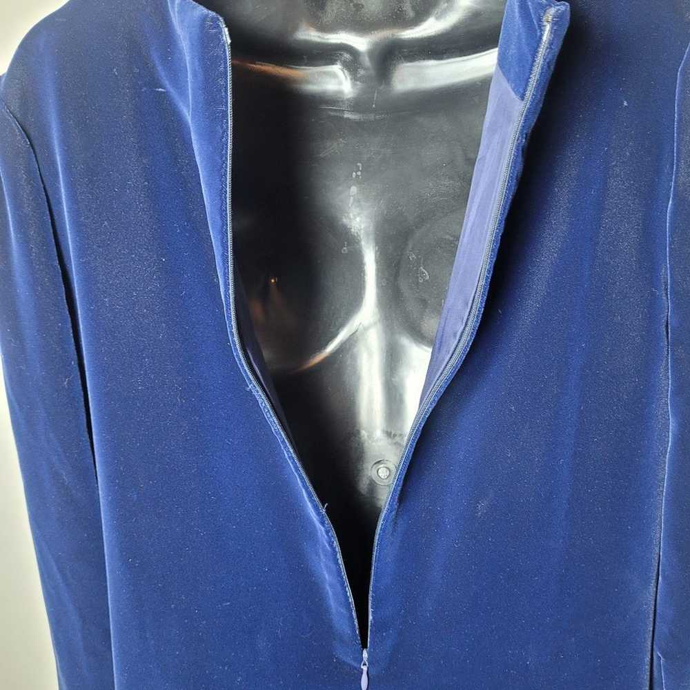 Vintage Lamballe Contemporary Blue Crushed Velvet… - image 4