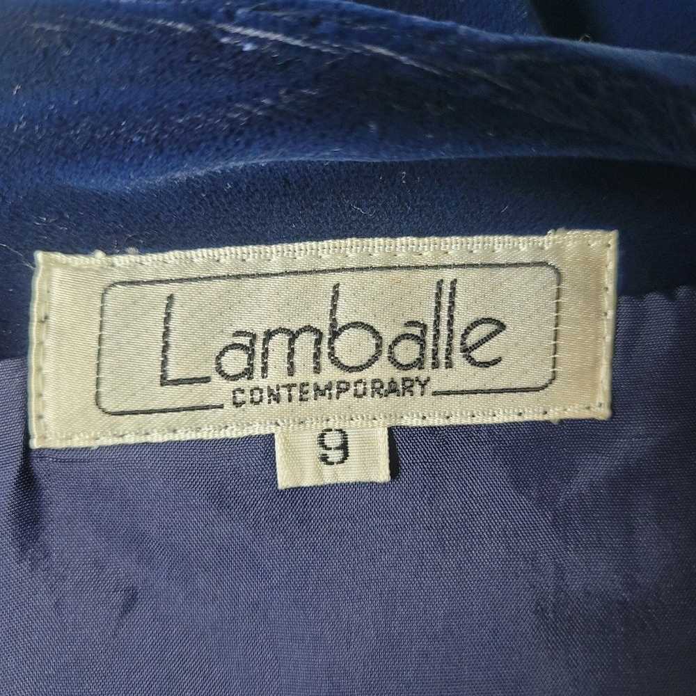 Vintage Lamballe Contemporary Blue Crushed Velvet… - image 5