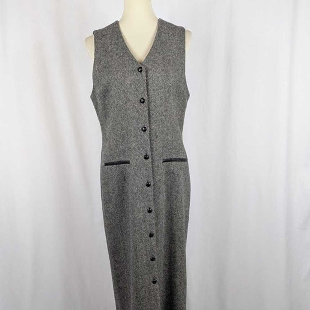 Talbots Vintage Maxi Dress Jumper 100% Wool Sleev… - image 1