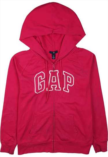 Vintage 90's Gap Hoodie Spellout Full Zip Up Pink… - image 1