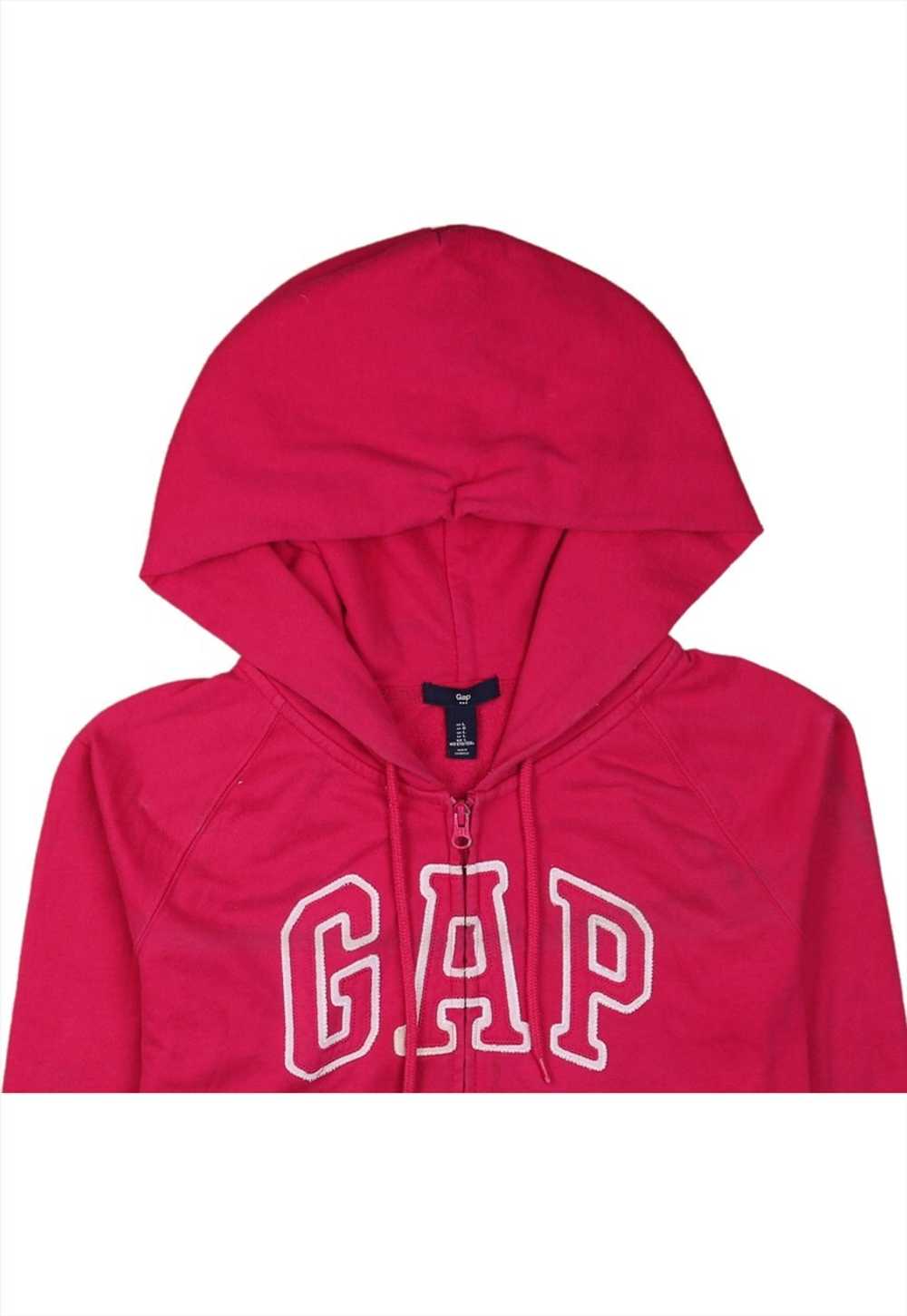 Vintage 90's Gap Hoodie Spellout Full Zip Up Pink… - image 3