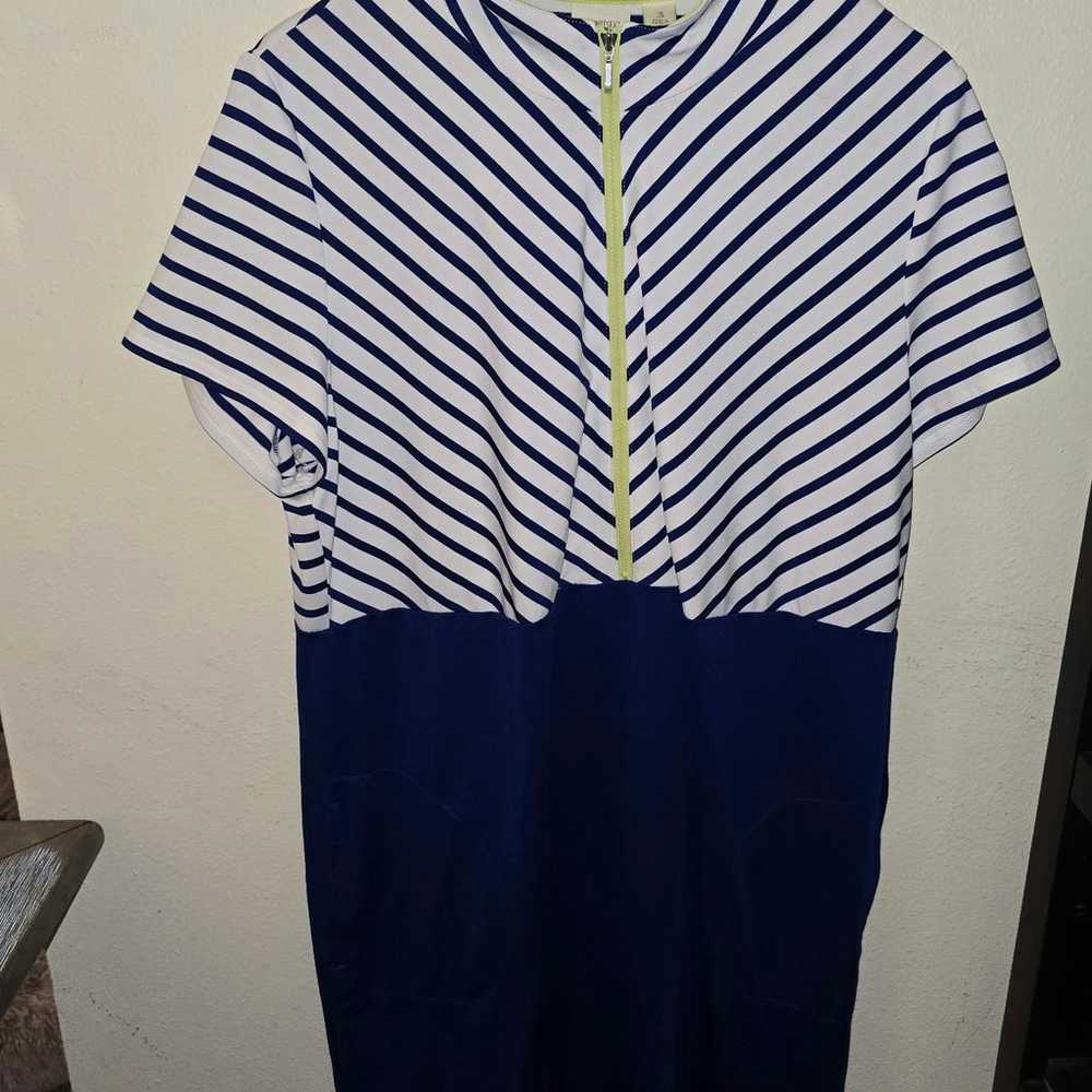 Chico's zynergy sz. Xlarge blue/white golf dress … - image 3