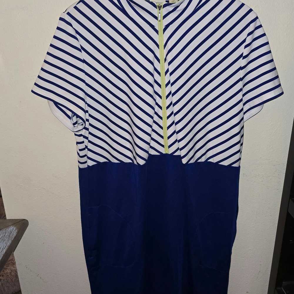 Chico's zynergy sz. Xlarge blue/white golf dress … - image 4