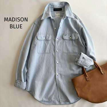 Madison Blue * Cotton Linen Chambray Shirt Hampton