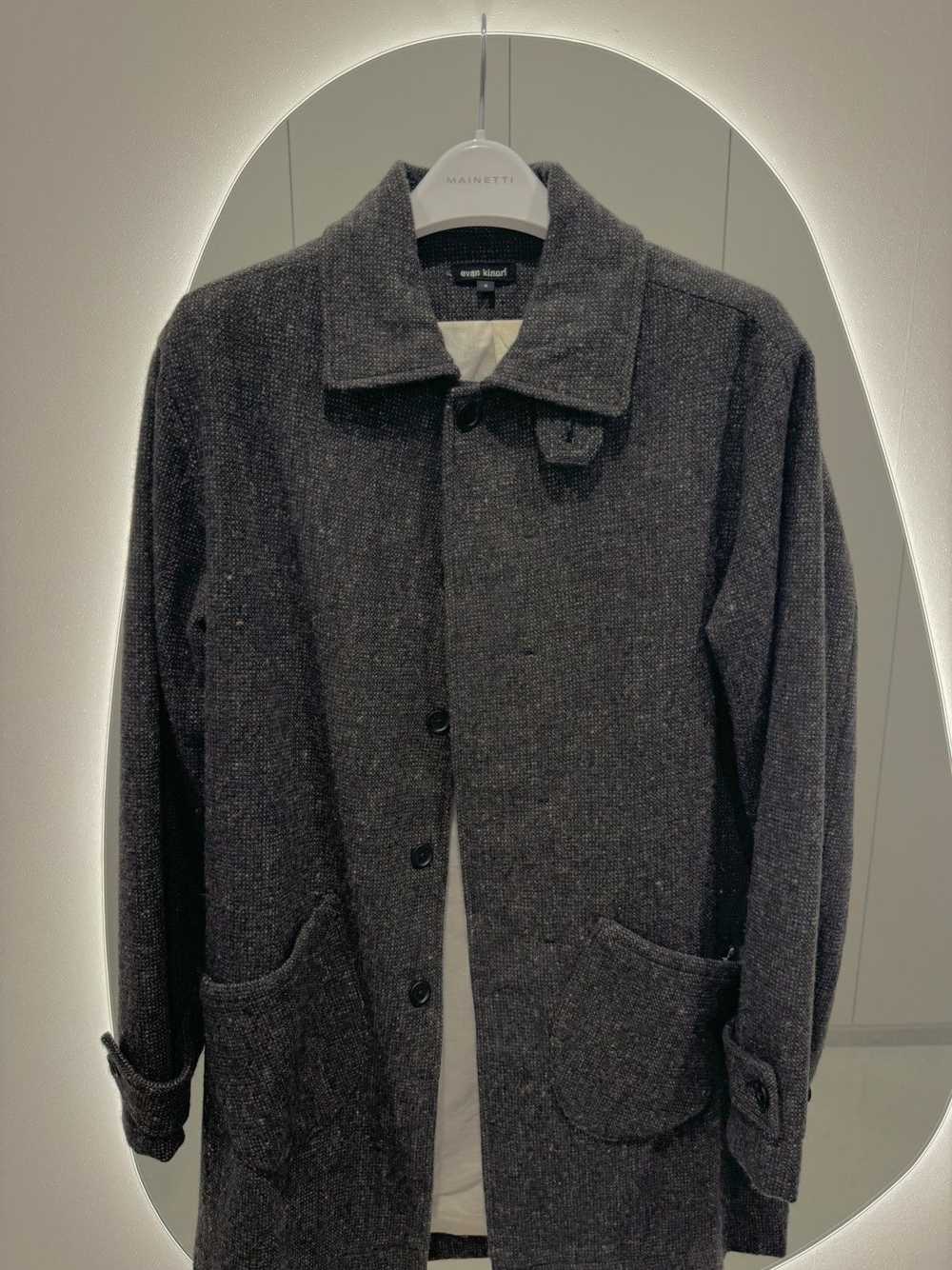 Evan Kinori Covered Placket Coat - Irish Tweed - image 1