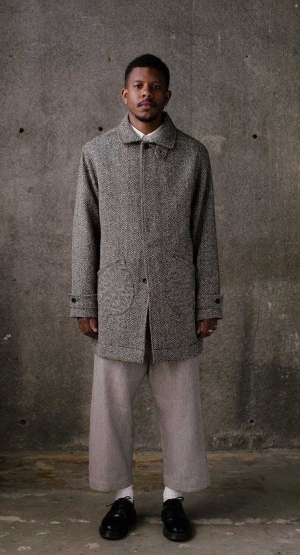 Evan Kinori Covered Placket Coat - Irish Tweed - image 3