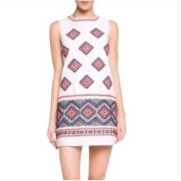 English Factory white embroidered boho mini dress