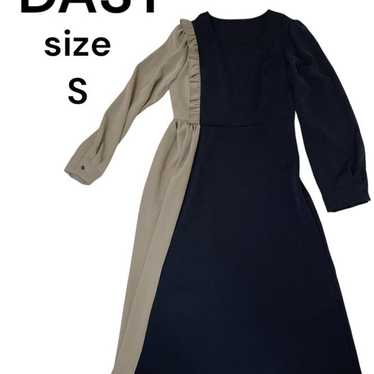 Dazy Asymmetrical Bicolor Shoulder Flare Long Dre… - image 1