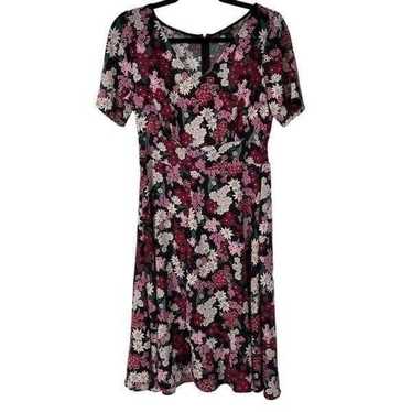 Ann Taylor Factory Black Floral Dress