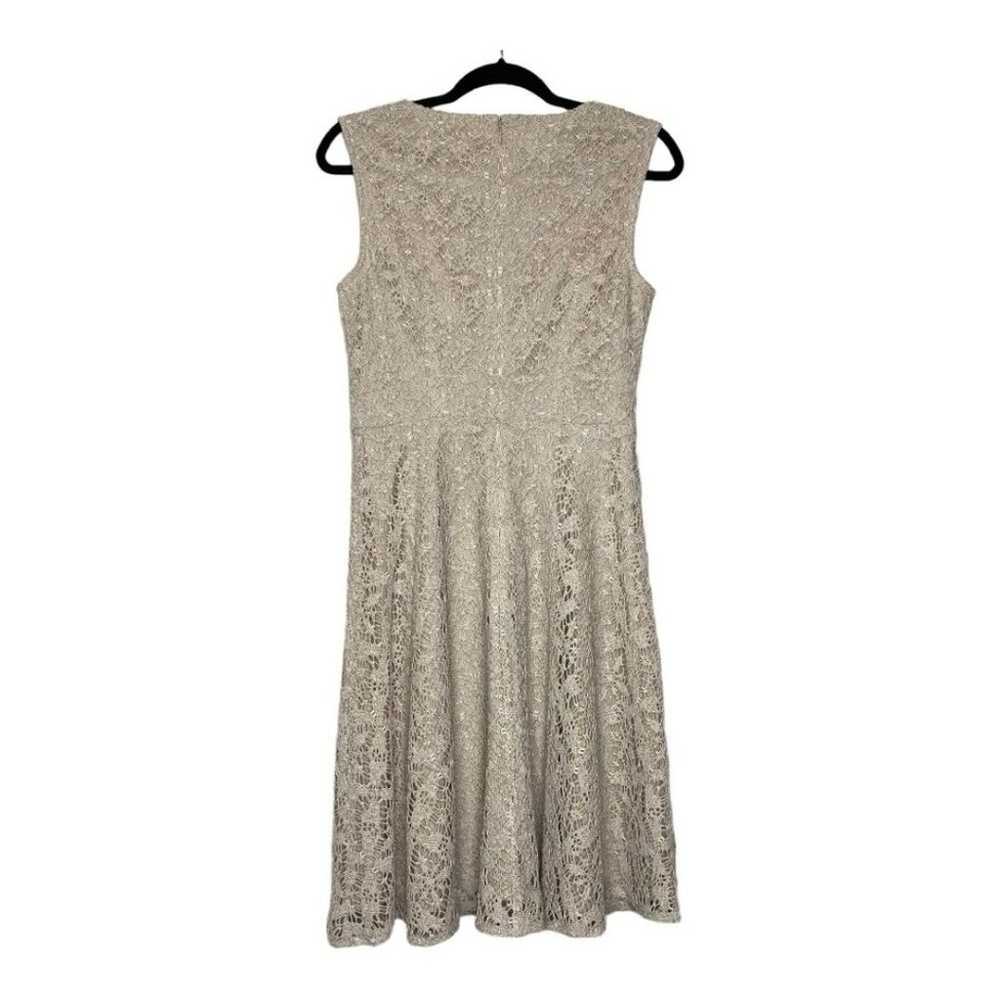 London Times‎ Crochet Lace Overlay Dress - Size 8 - image 5