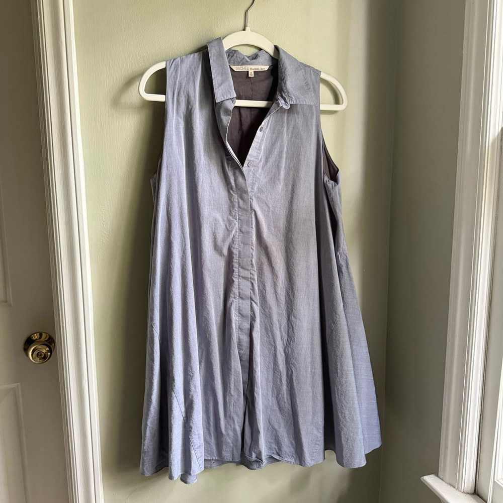 Rachel Roy Gray Chambray Sleeveless Shirt Dress T… - image 1