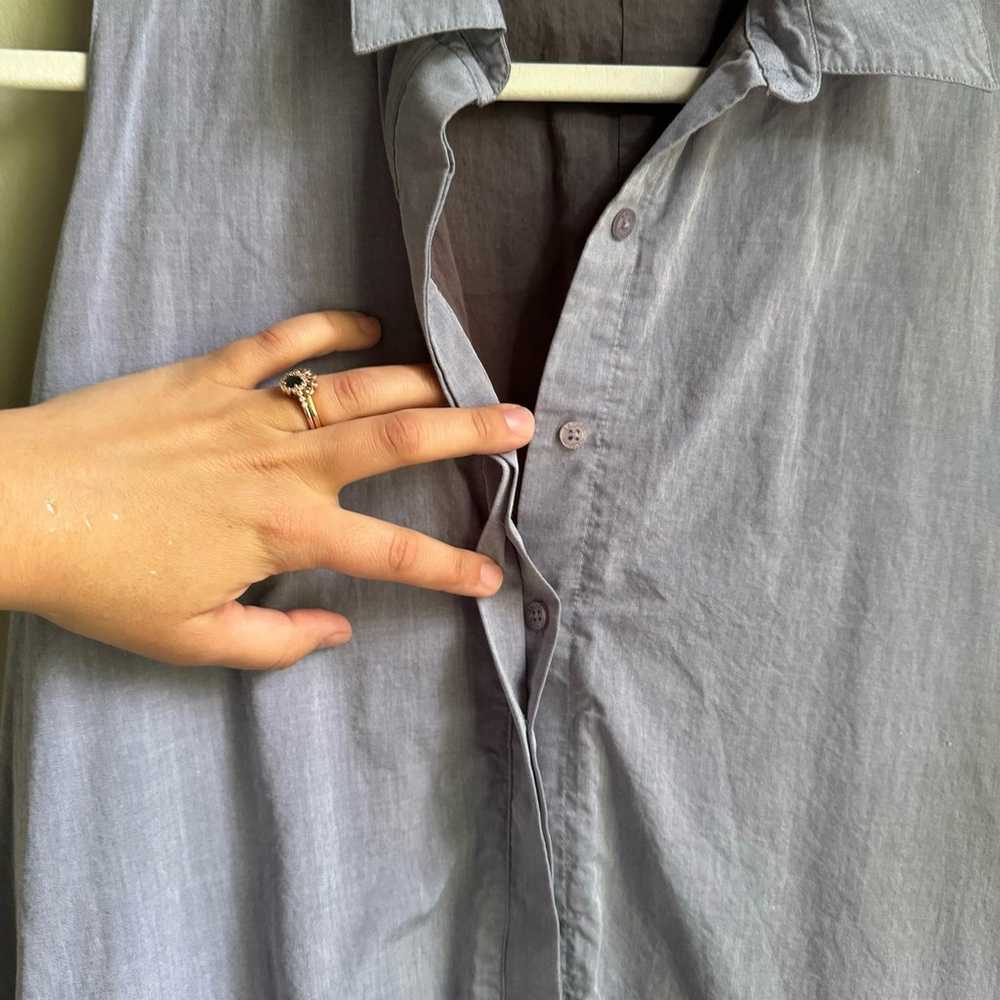 Rachel Roy Gray Chambray Sleeveless Shirt Dress T… - image 4