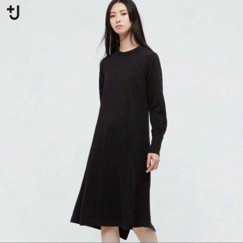 Uniqlo +J Extra Fine Merino Blend Long Dress Gray - image 1