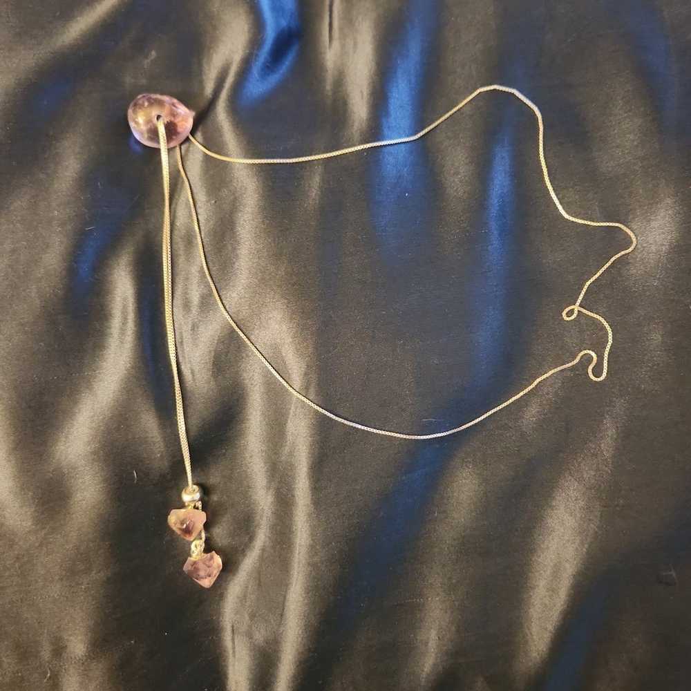 Amethyst Lariat Necklace - image 1