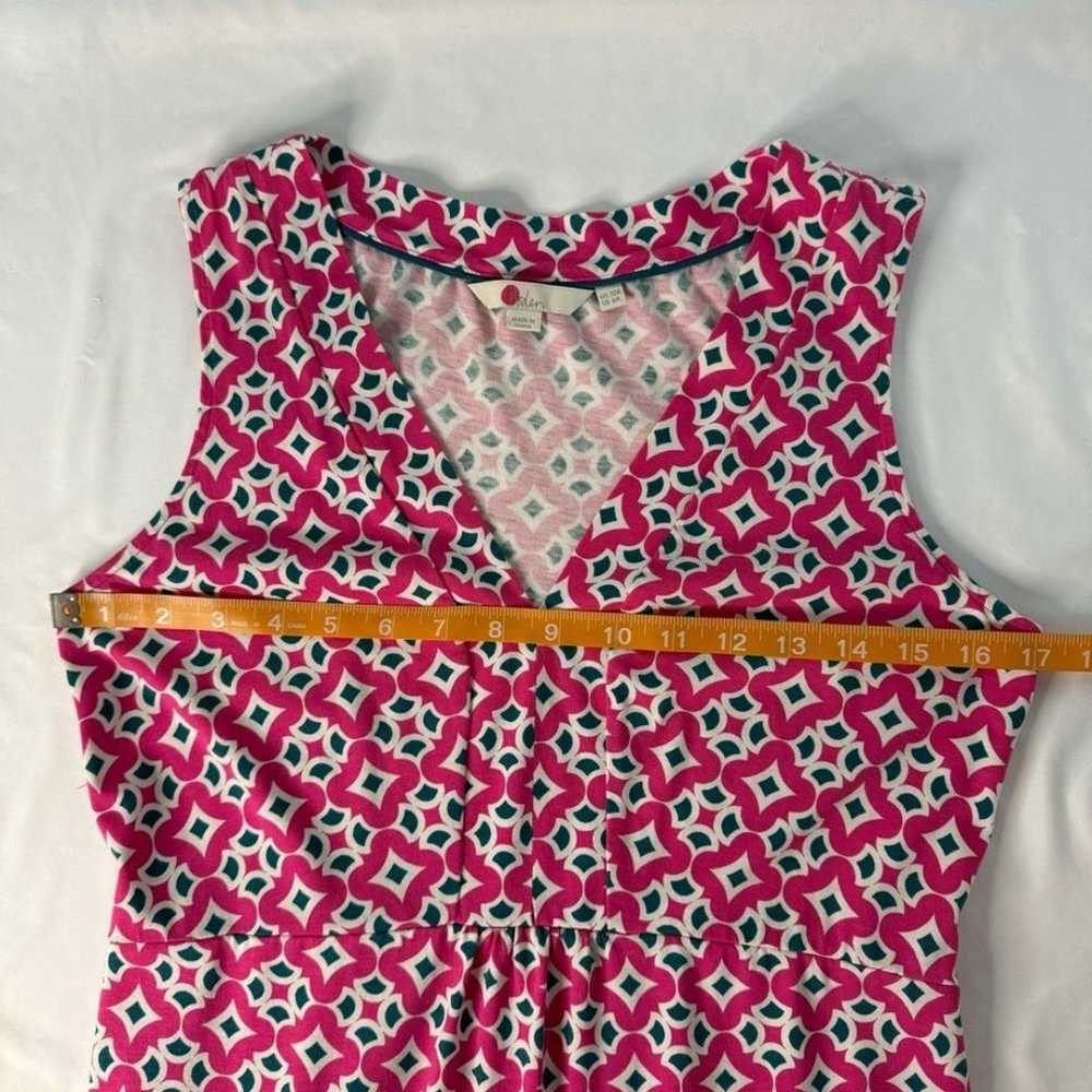 Boden Size 6 Eden Pink Geo Print Cotton Blend Jer… - image 4