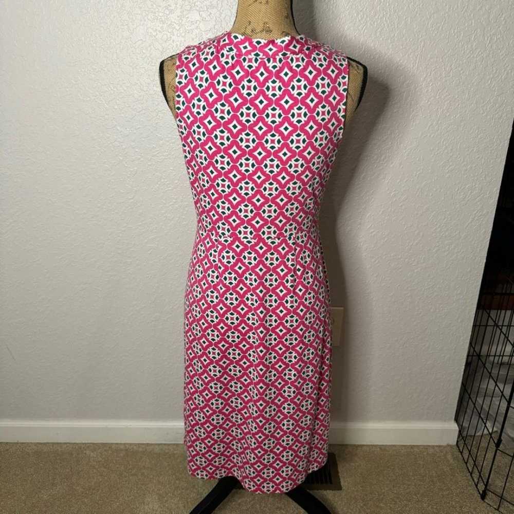 Boden Size 6 Eden Pink Geo Print Cotton Blend Jer… - image 9