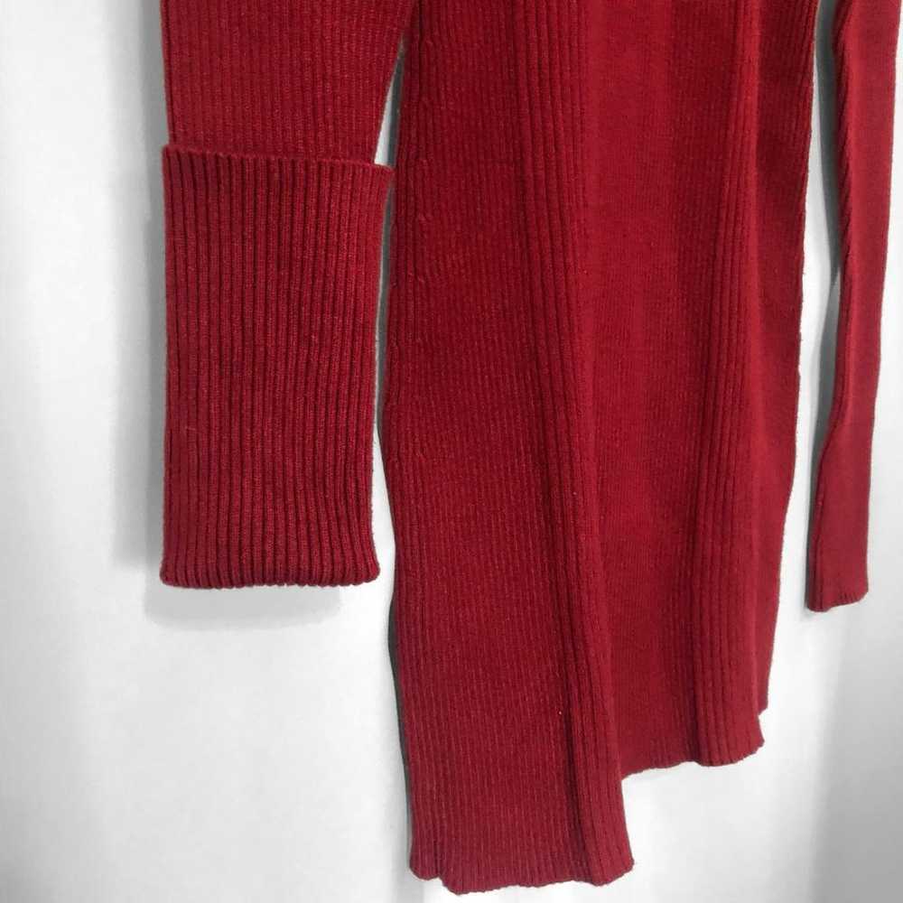 SLY Knit Dress, Bordeaux, Above-the-Knee Length, … - image 7