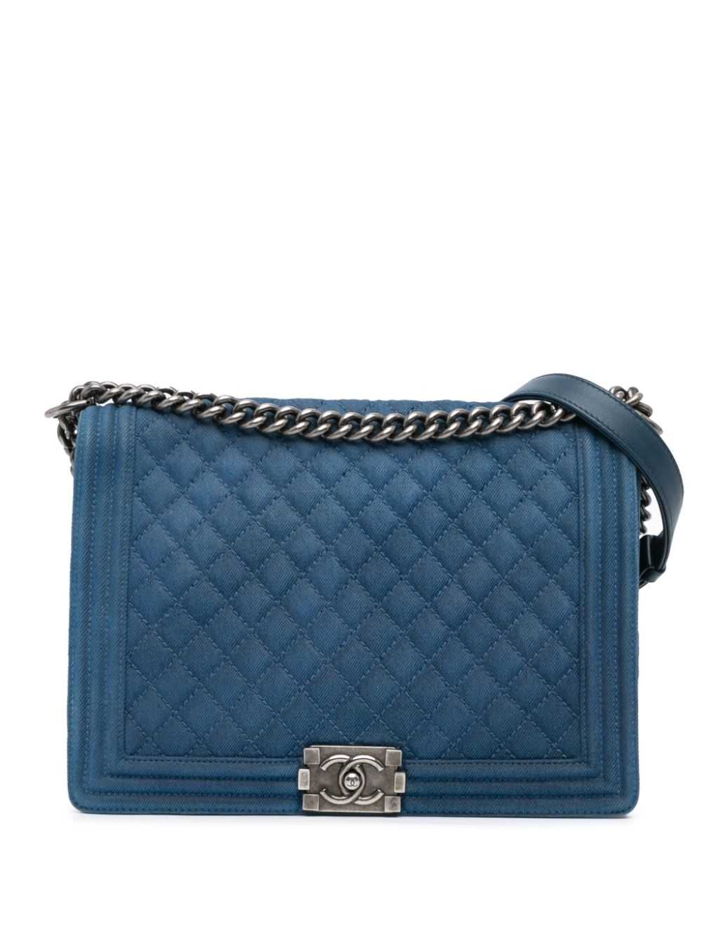 CHANEL Pre-Owned 2012-2013 Large Quilted Denim Bo… - image 1