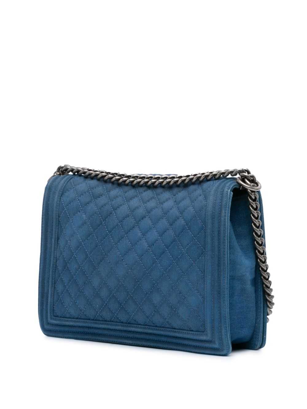 CHANEL Pre-Owned 2012-2013 Large Quilted Denim Bo… - image 2