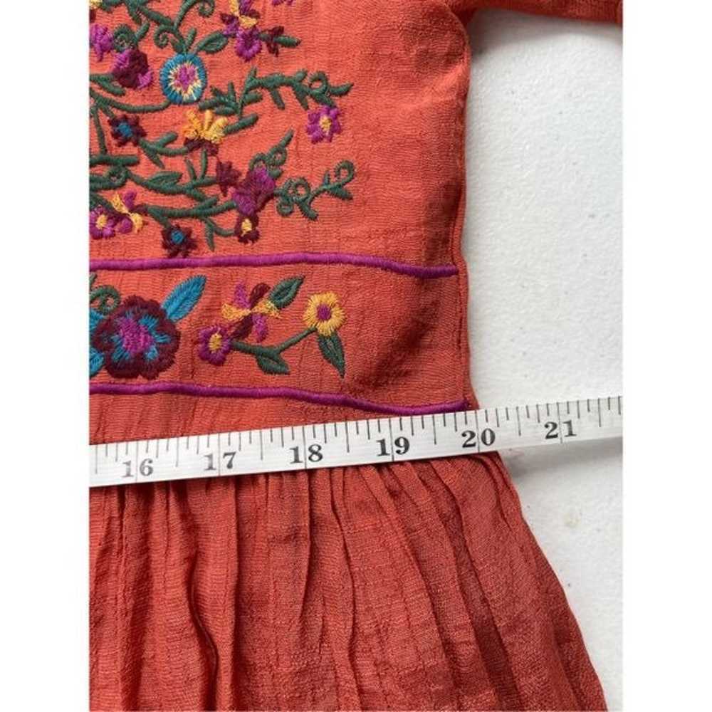 D1 Umgee Boho Bliss Terracotta Floral Embroidered… - image 9