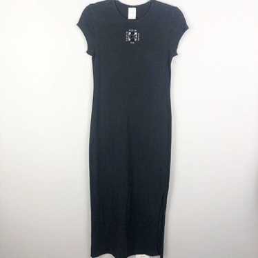 Calvin Klein Fitted Black Maxi Dress M - image 1