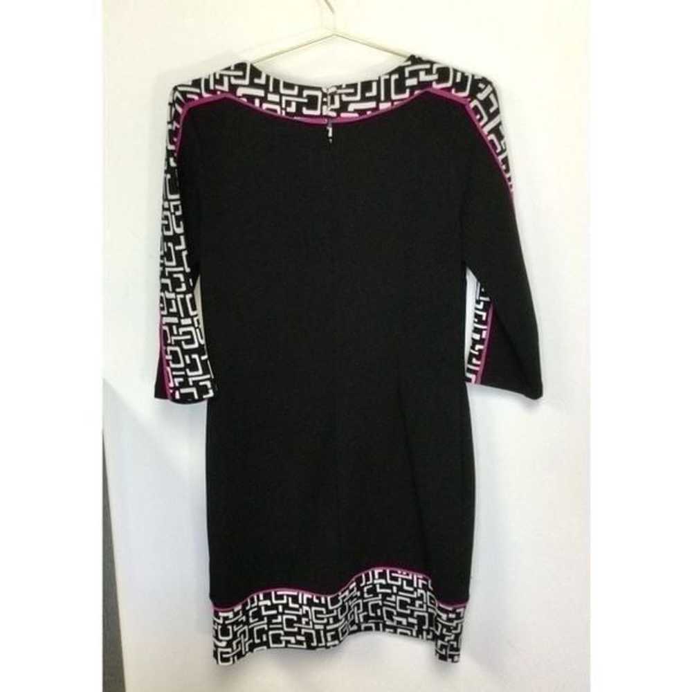 Madison Leigh Womens Black Pink Geometric Print 3… - image 3