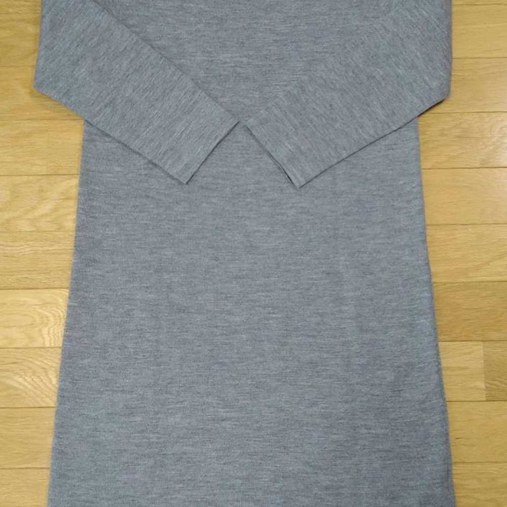 Gray long-sleeve knit dress size 40 - image 4