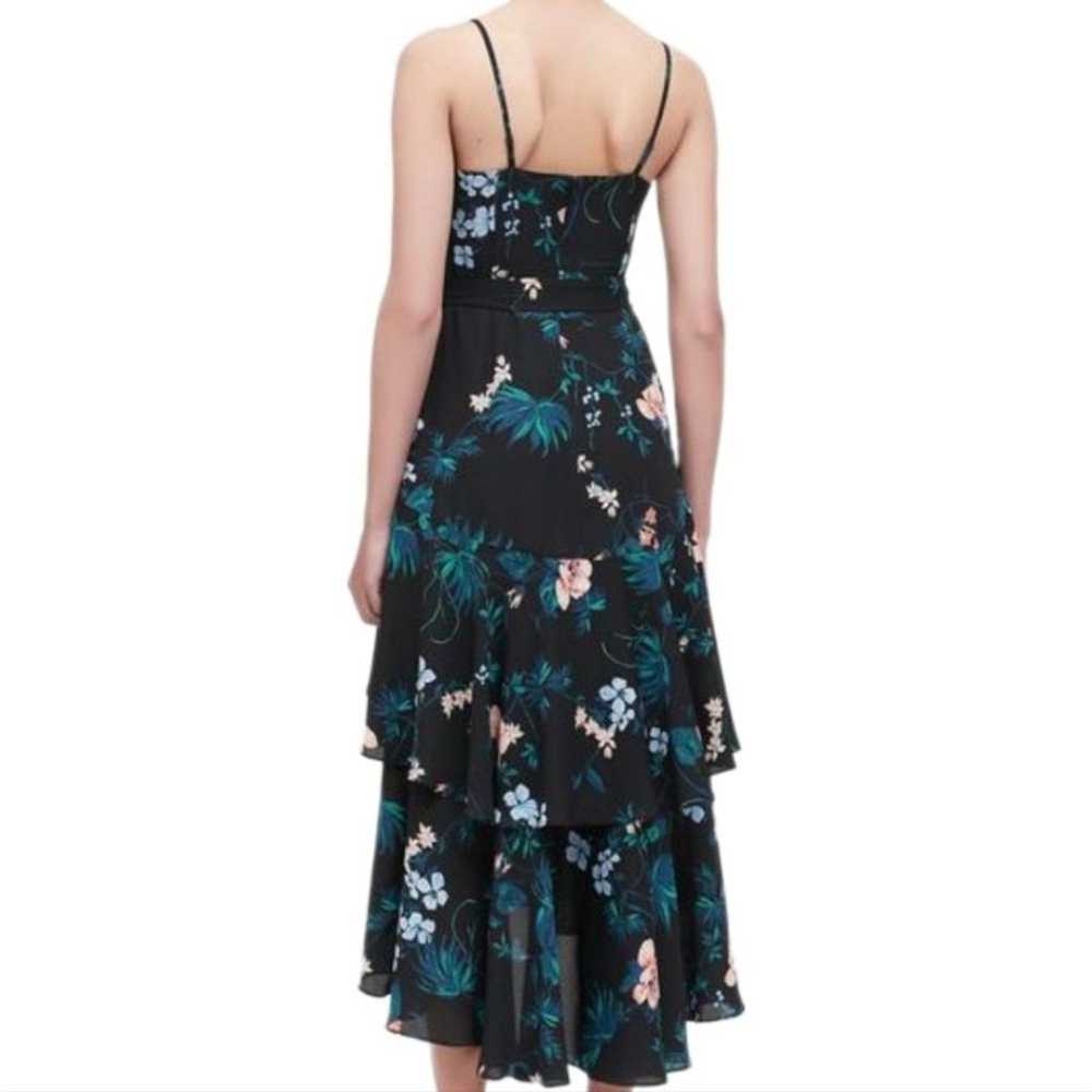 Banana Republic black floral ruffle sleeveless hi… - image 2