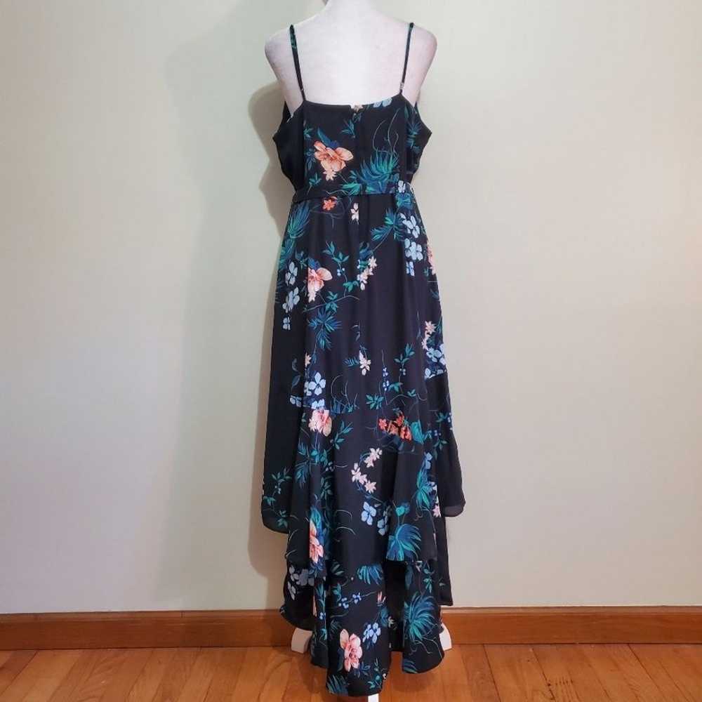 Banana Republic black floral ruffle sleeveless hi… - image 5