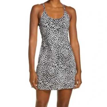 Outdoor voices white leopard exercise dress