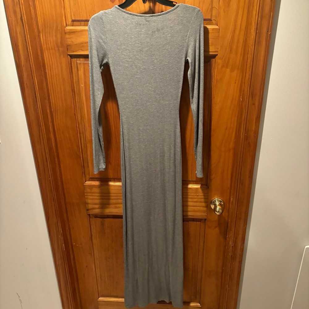 Skims Long Sleeve Square Neck Ribbed Maxi Dress H… - image 3