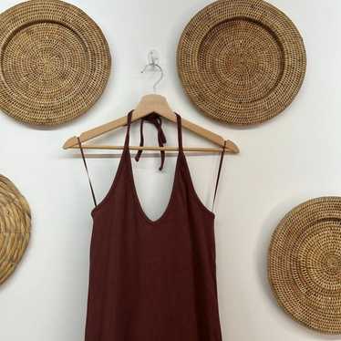 Old Navy Neutral Brown Ribbed Halter Tank Sleevele