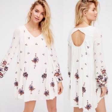 Free People Oxford embroidered floral dress size M