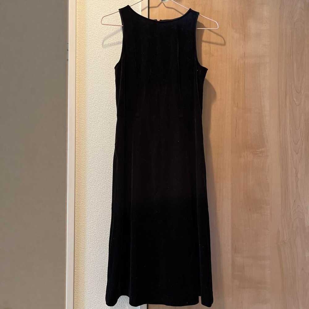 Michelle Klein Velour One-Piece Dress Black 38 - image 1