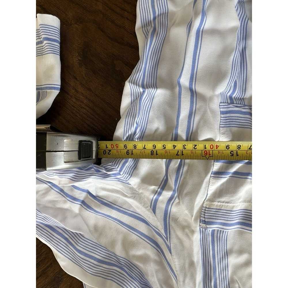 Soft Surroundings Blue White Stripe Dress Button … - image 7