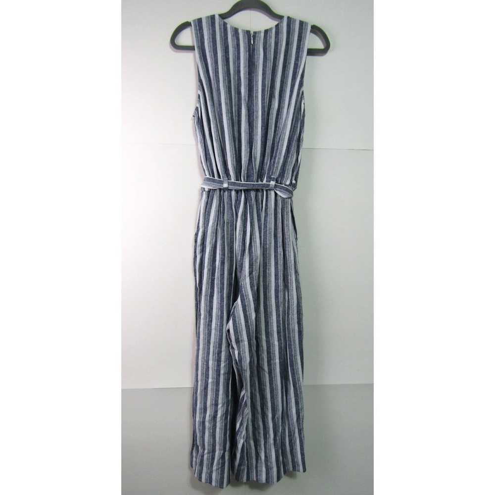 Vince Camuto Gray Stripe Linen Blend Jumpsuit Bel… - image 2