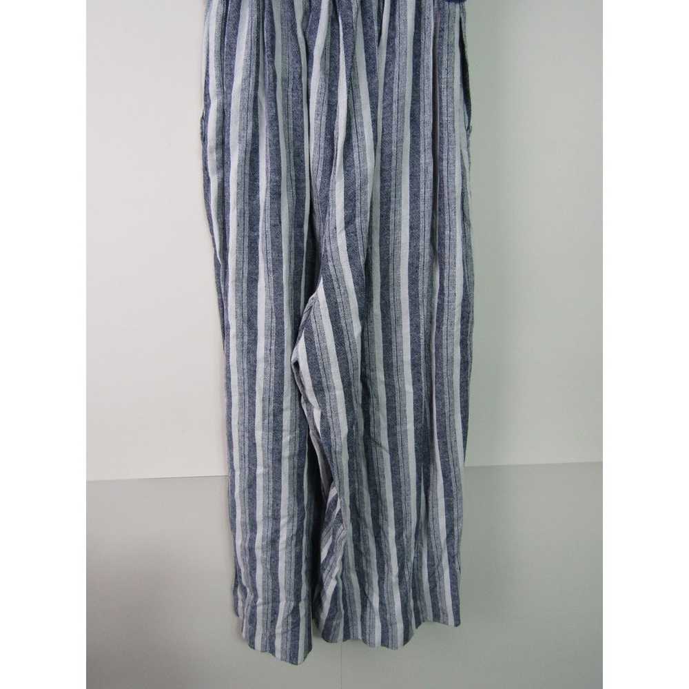 Vince Camuto Gray Stripe Linen Blend Jumpsuit Bel… - image 7