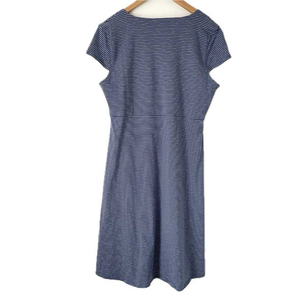 Toad&Co Rosemarie Dress Indigo Stripe Blue White … - image 3