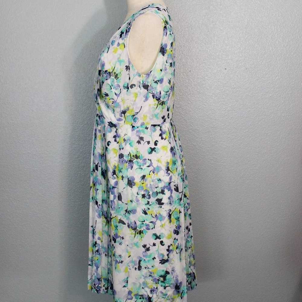 LIZ CLAIBORNE Spring Floral V Neck Pleated Skirt … - image 5