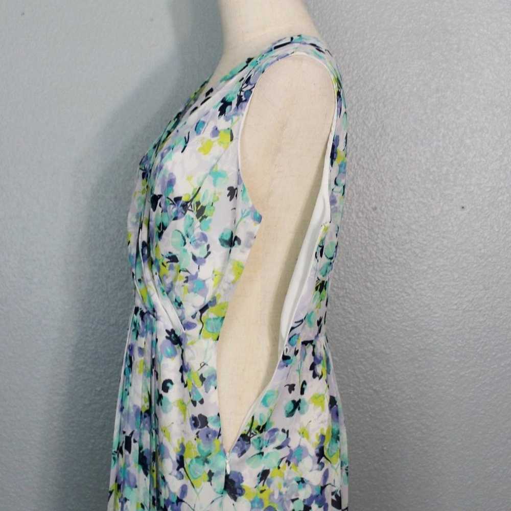 LIZ CLAIBORNE Spring Floral V Neck Pleated Skirt … - image 6