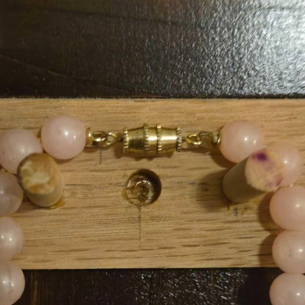 Beautiful pink beaded necklace - image 3