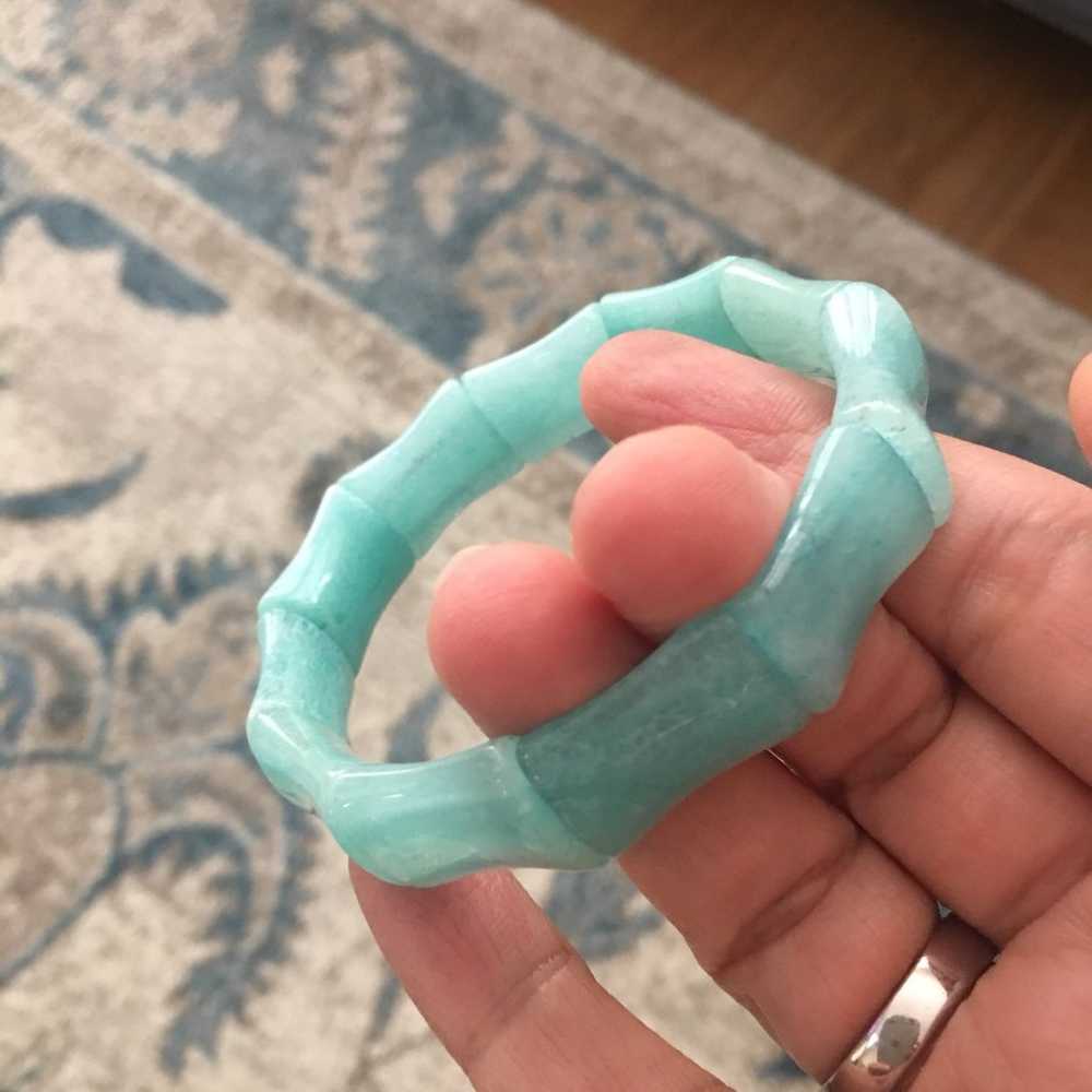 Blue Quartzite Bangle Bracelet - image 1