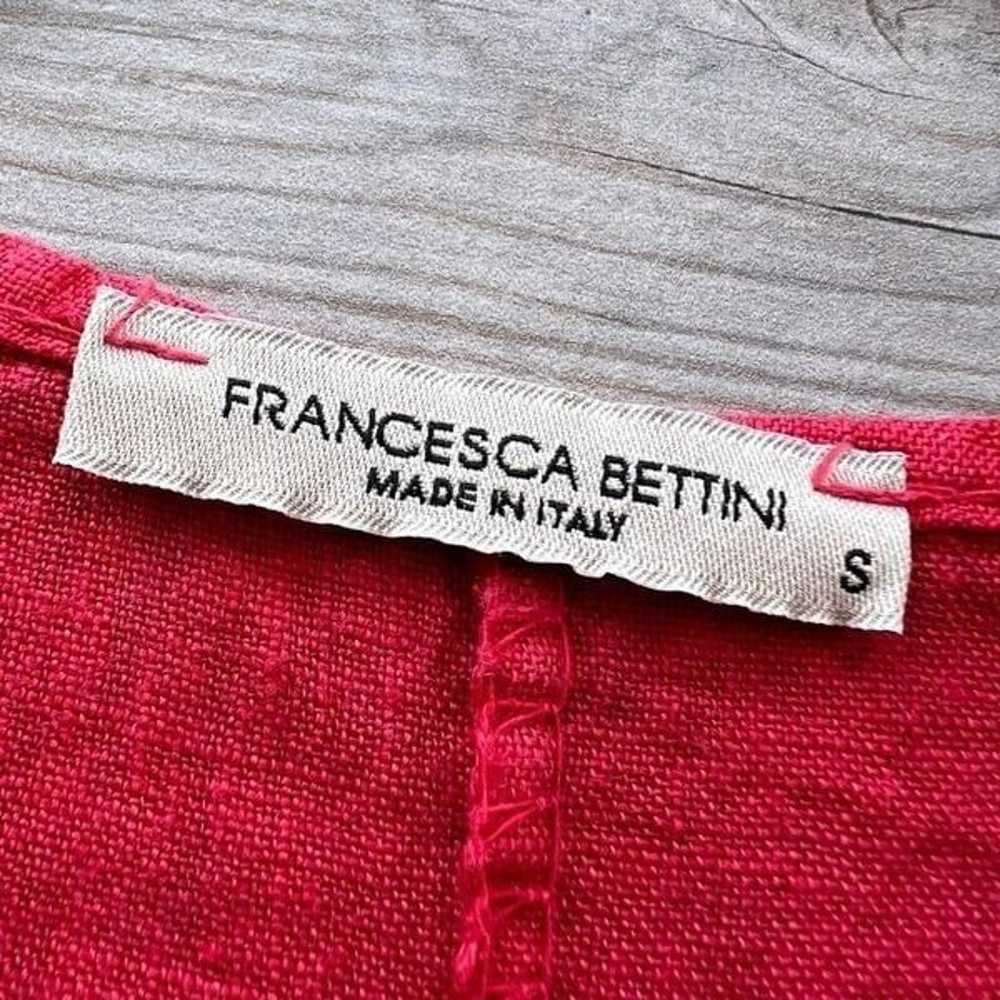 Francesca Bettini Womens Red Linen Sleeveless V-N… - image 2