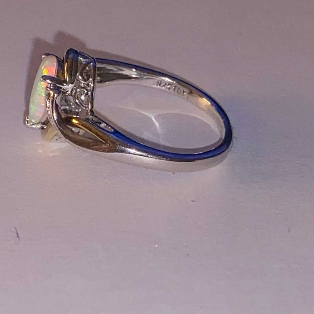 vintage 925/10k gold opal Ring size 7  like new - image 5