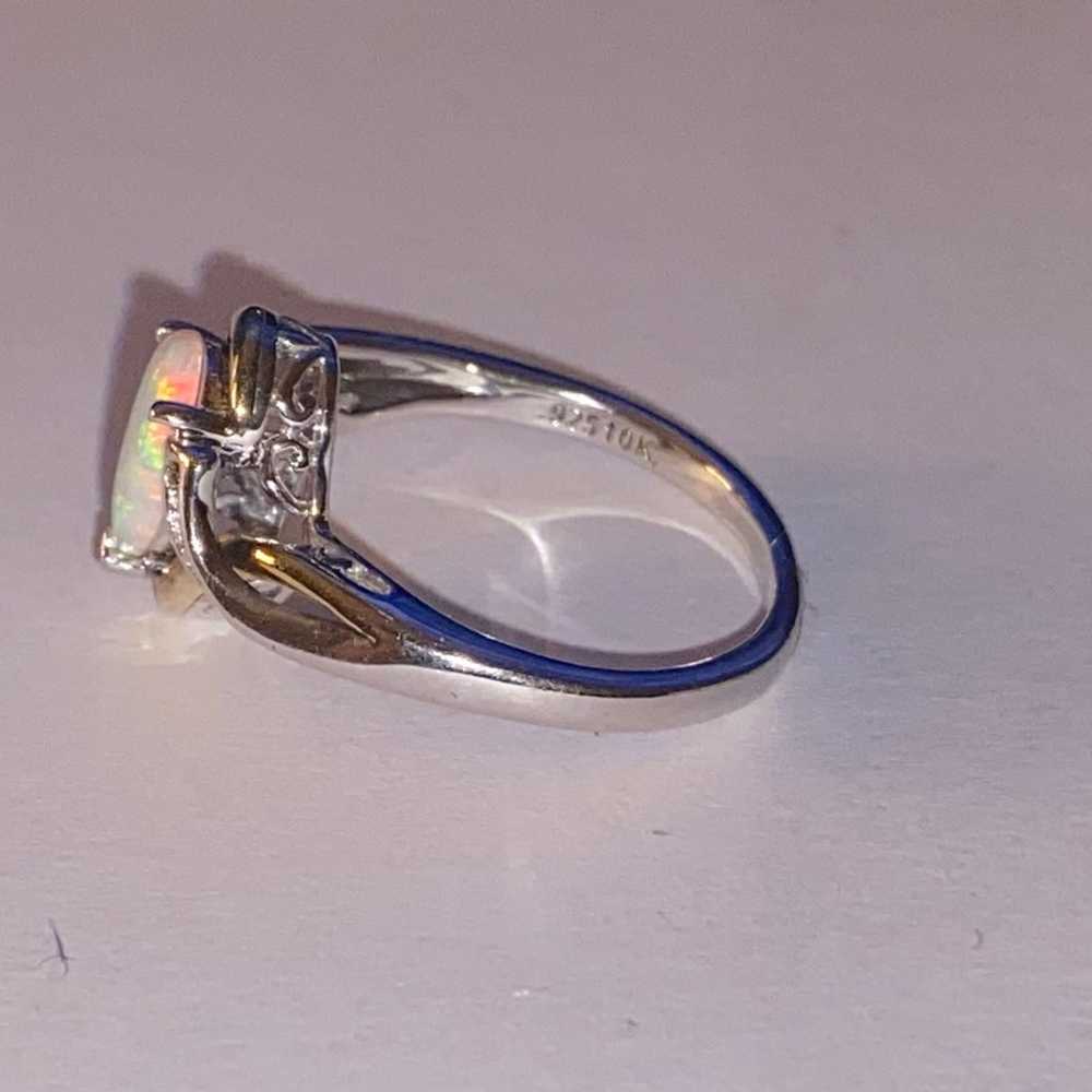 vintage 925/10k gold opal Ring size 7  like new - image 7