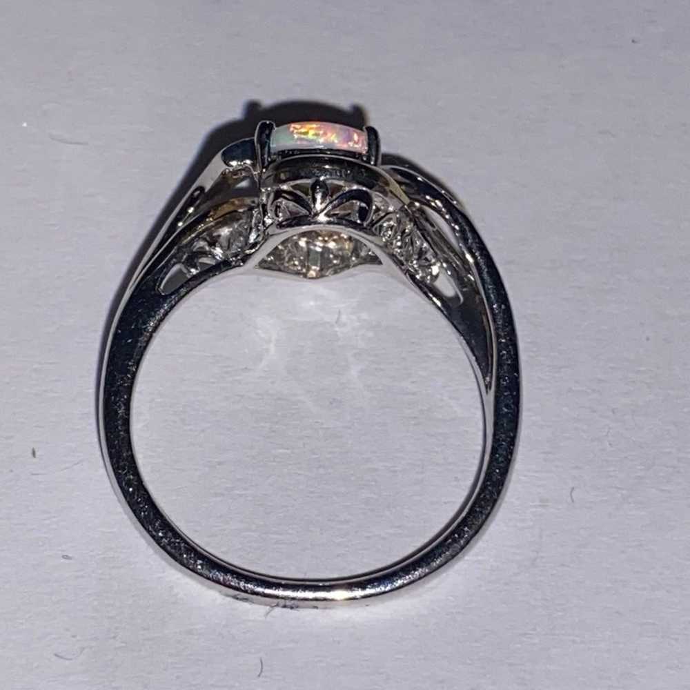 vintage 925/10k gold opal Ring size 7  like new - image 8