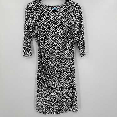 J. McLaughlin Bodycon Dress Womens Small White Bl… - image 1