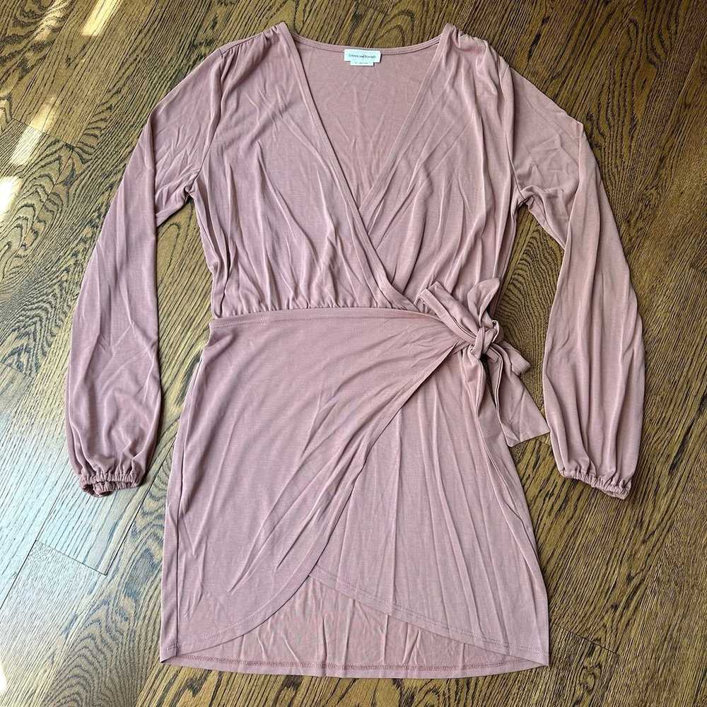 Lovers and+ Friends Mauve Pink Emmy Wrap Dress Me… - image 4