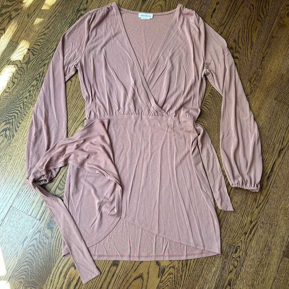 Lovers and+ Friends Mauve Pink Emmy Wrap Dress Me… - image 5